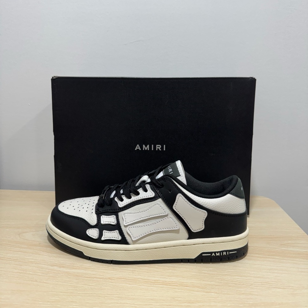 AMIRI Skel Top Low Black and White Sneakers